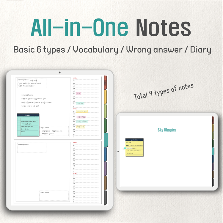 In Note One All in one notes 9 types of note | Webudding