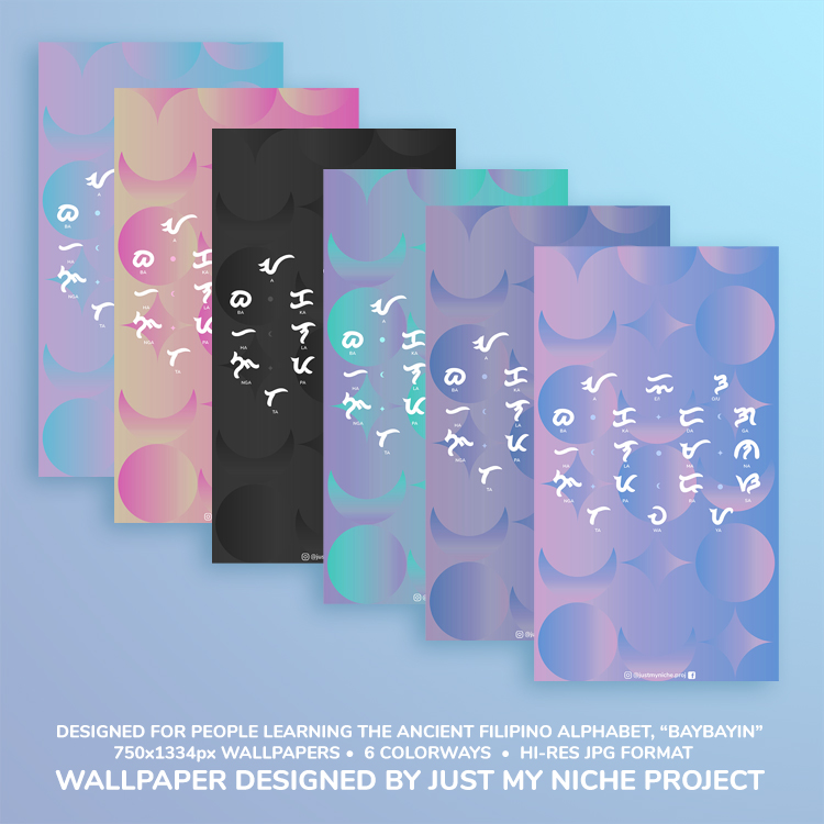 Filipino Ancient Alphabet (Baybayin) MOBILE WALLPAPER