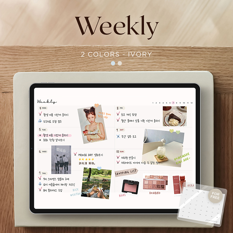 weekly planner ipad goodnote study diary office templates digital week ...