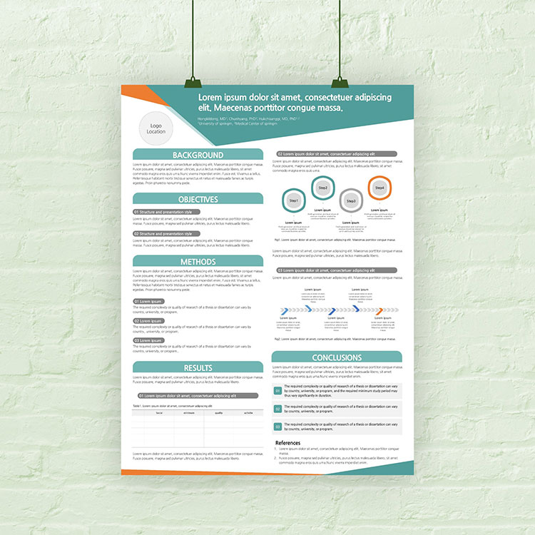 (90x120cm) Academic poster ppt template | Webudding