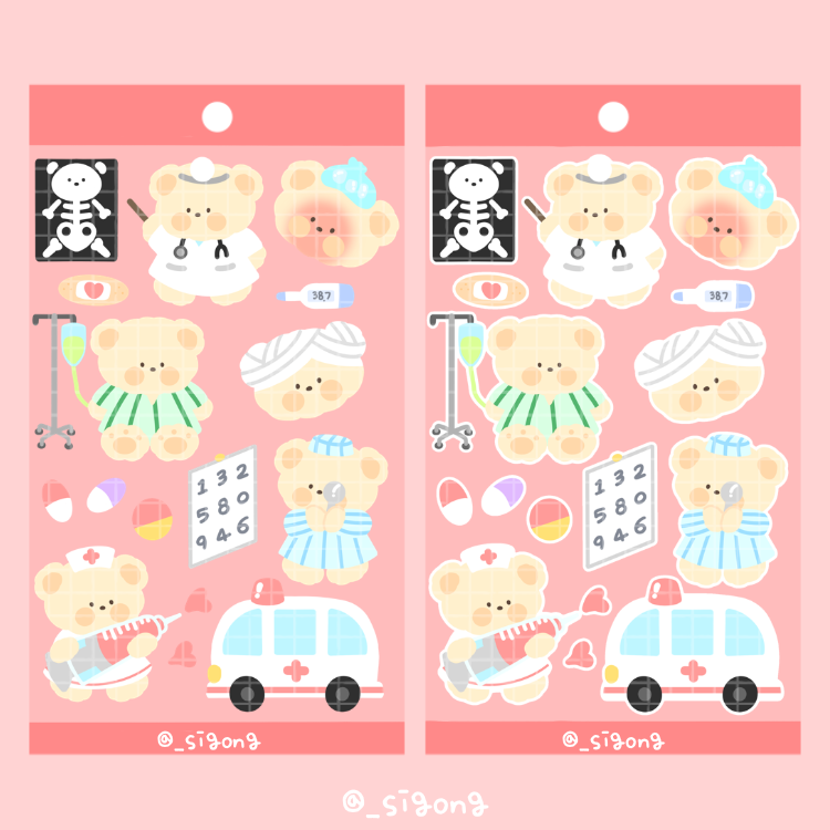 hospital play stickers | Webudding