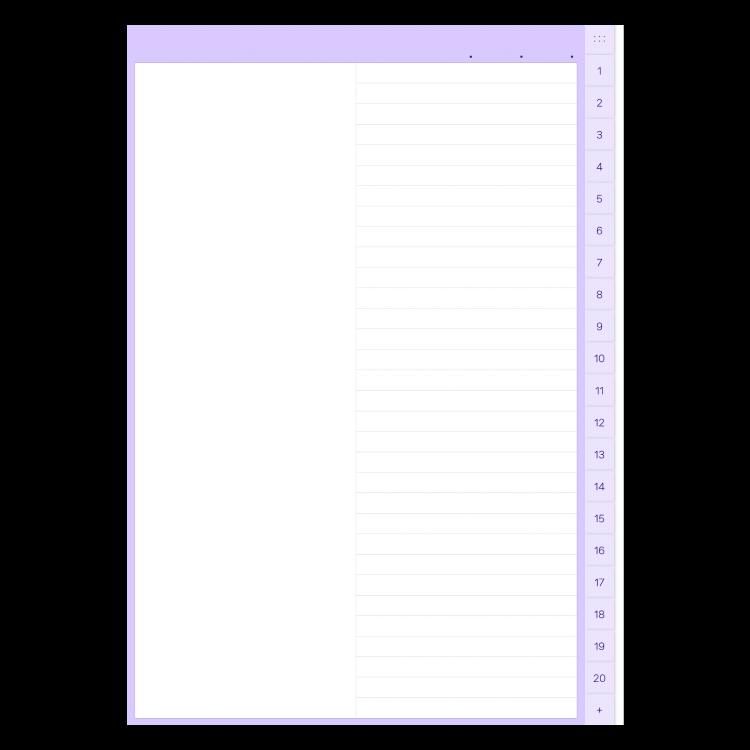 [A4] Simple Digital Note (Vertical) | Webudding