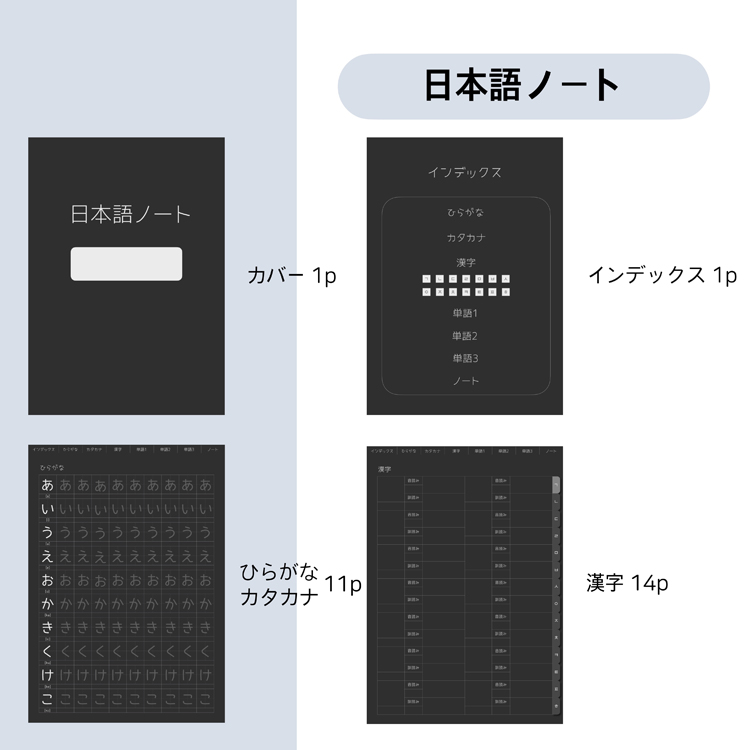 Japanese Study Notebook | Webudding