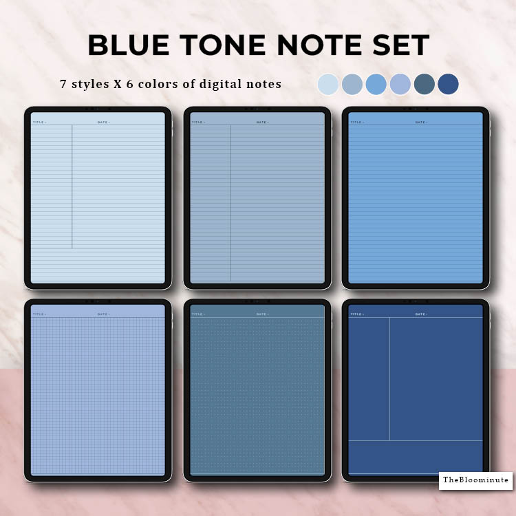 Blue Tone Notebook Set | Webudding