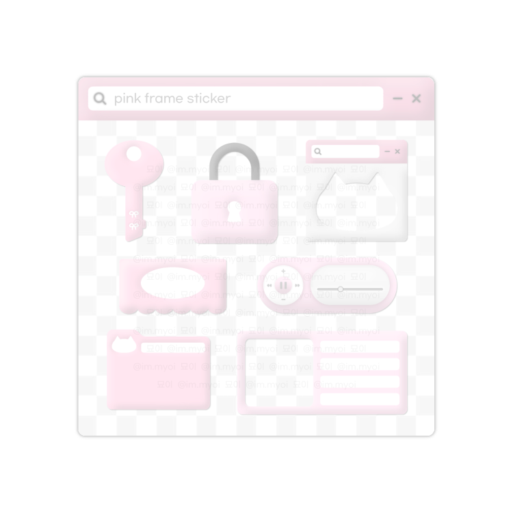 Pink frame sticker | Webudding