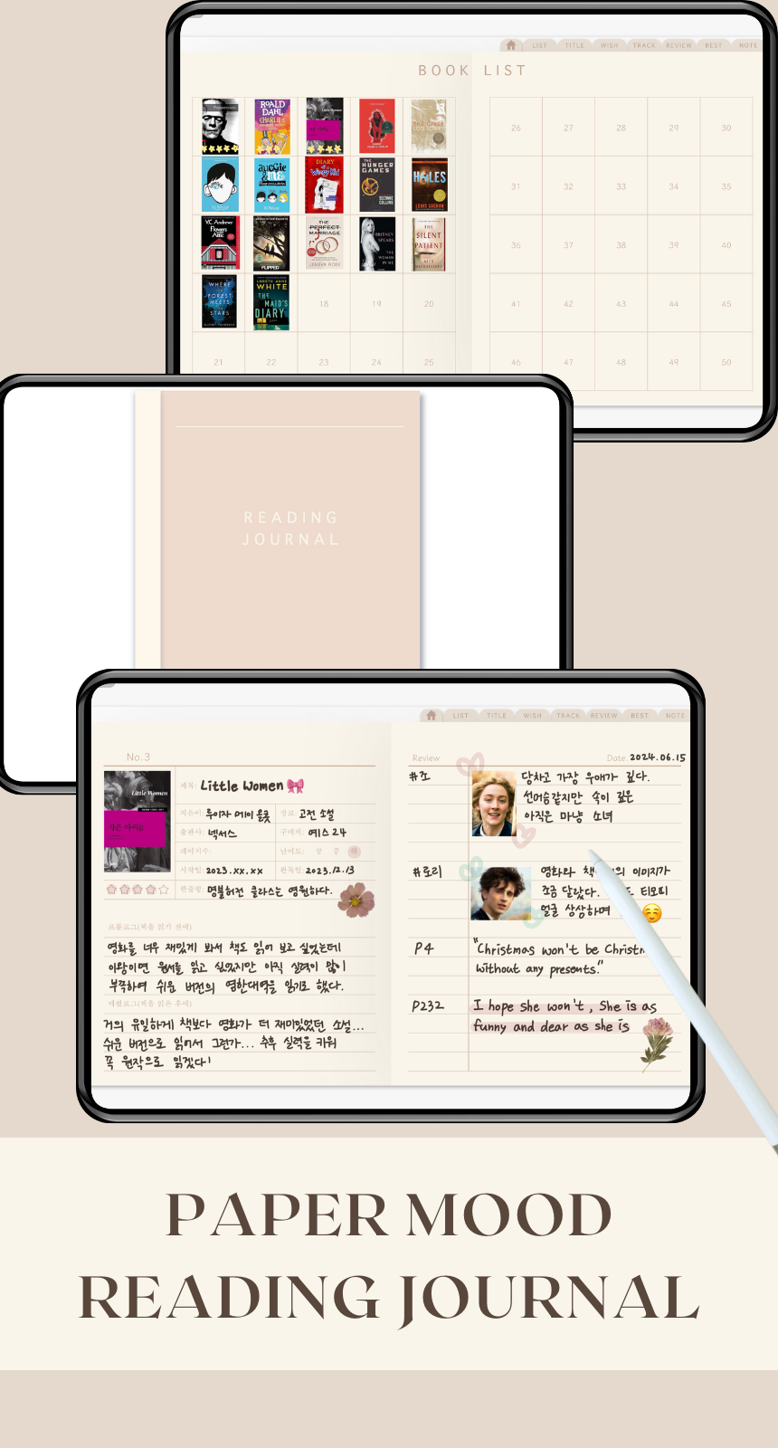 Reading Journal Book Review Notes | Webudding