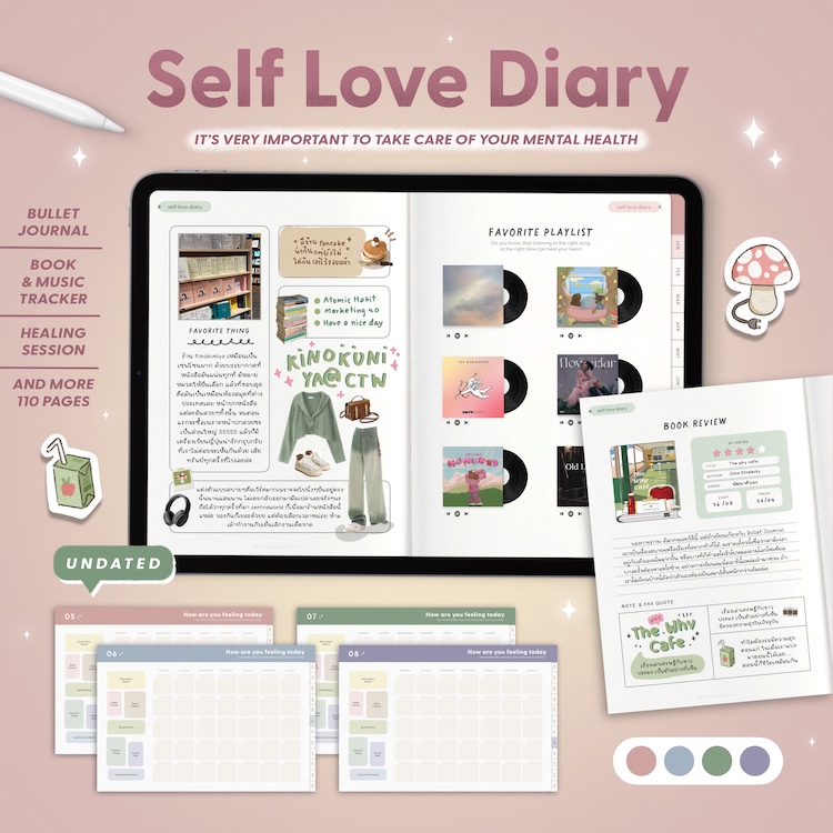 THE BUTTER AND SCOTCH | DIGITAL PACK (Self Love Diary) | Webudding