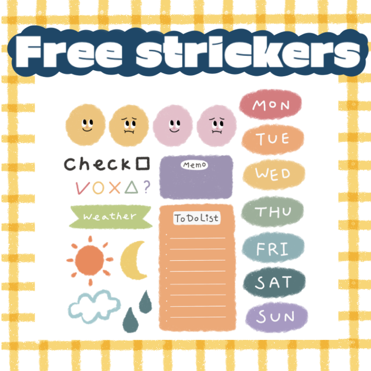 [Free] daily essential stickers | Webudding