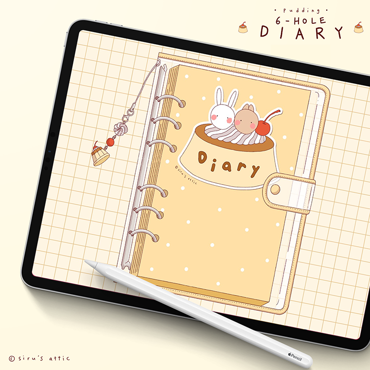 Pudding 6-hole Undated Diary | Webudding