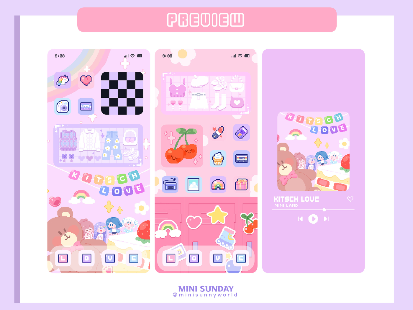 Kitsch Love Icon Pack | Webudding