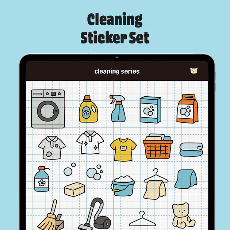 Clean Device Stickers Cleaning Sticker Set | Webudding