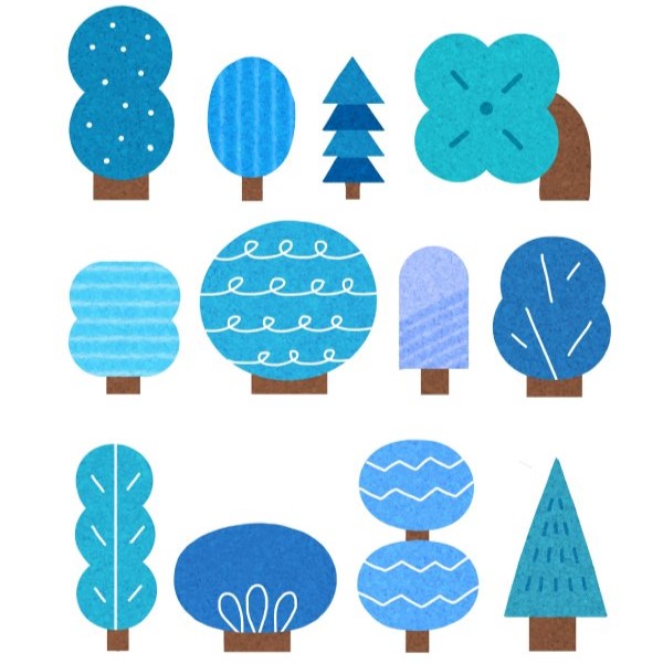 blue tree deco sticker | Webudding