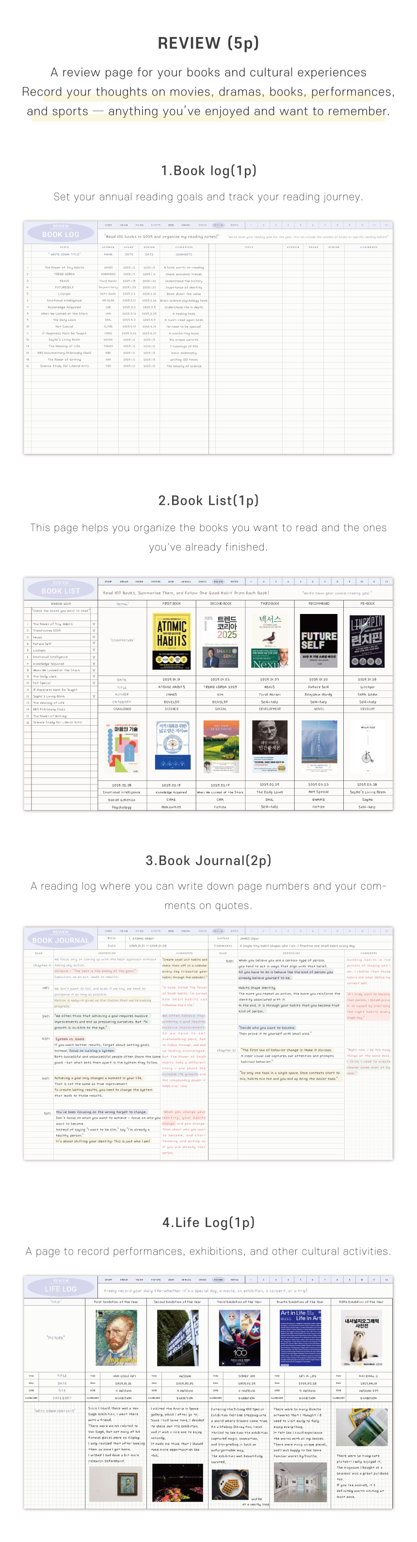Undated 5-Years Diary All in one / 5-Years Journal | Webudding