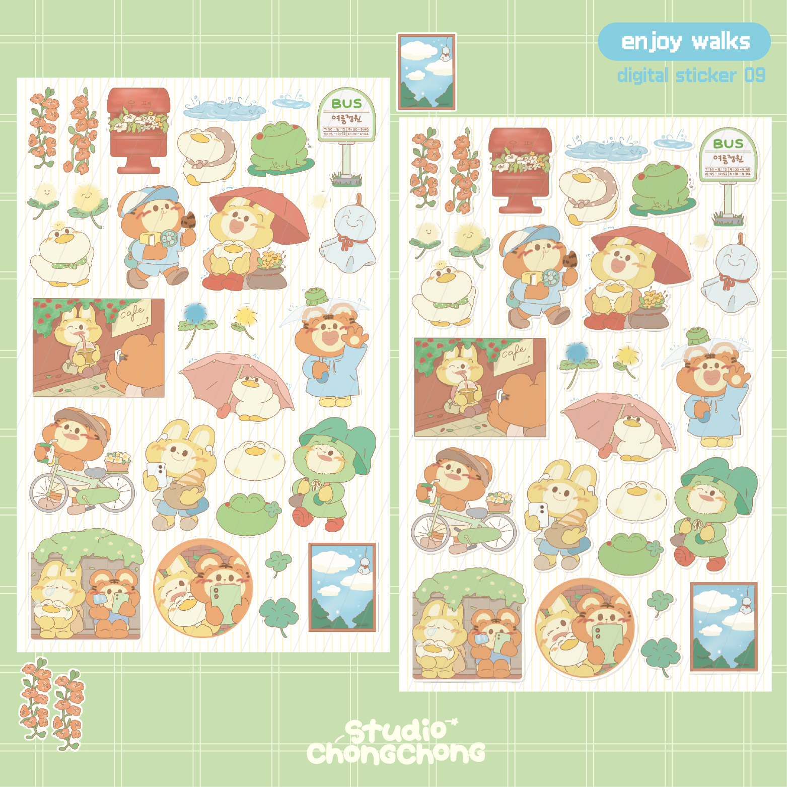 enjoy walking stickers_2sheets | Webudding