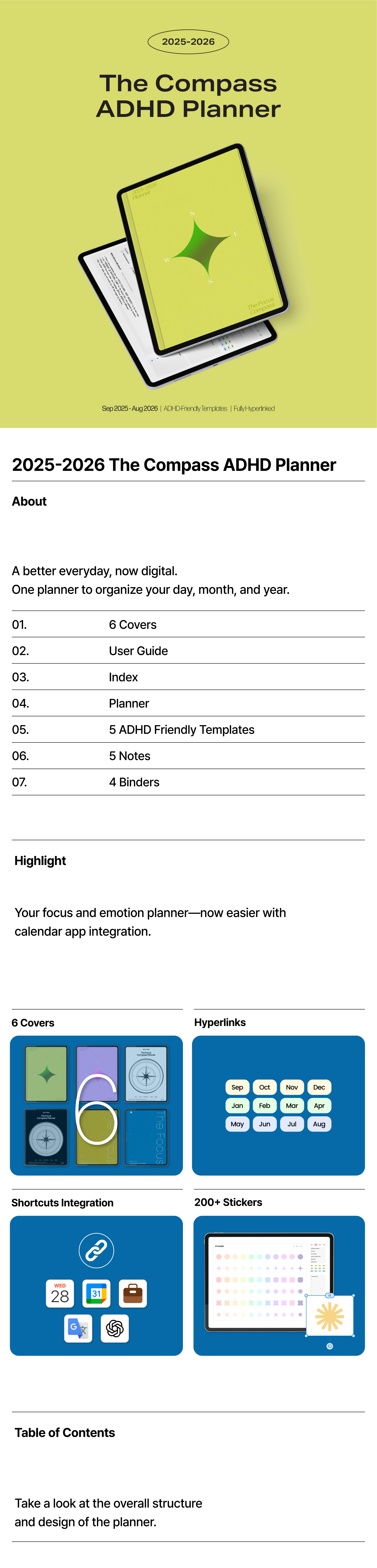 The Compass ADHD Planner (Calendar Integration) | Webudding