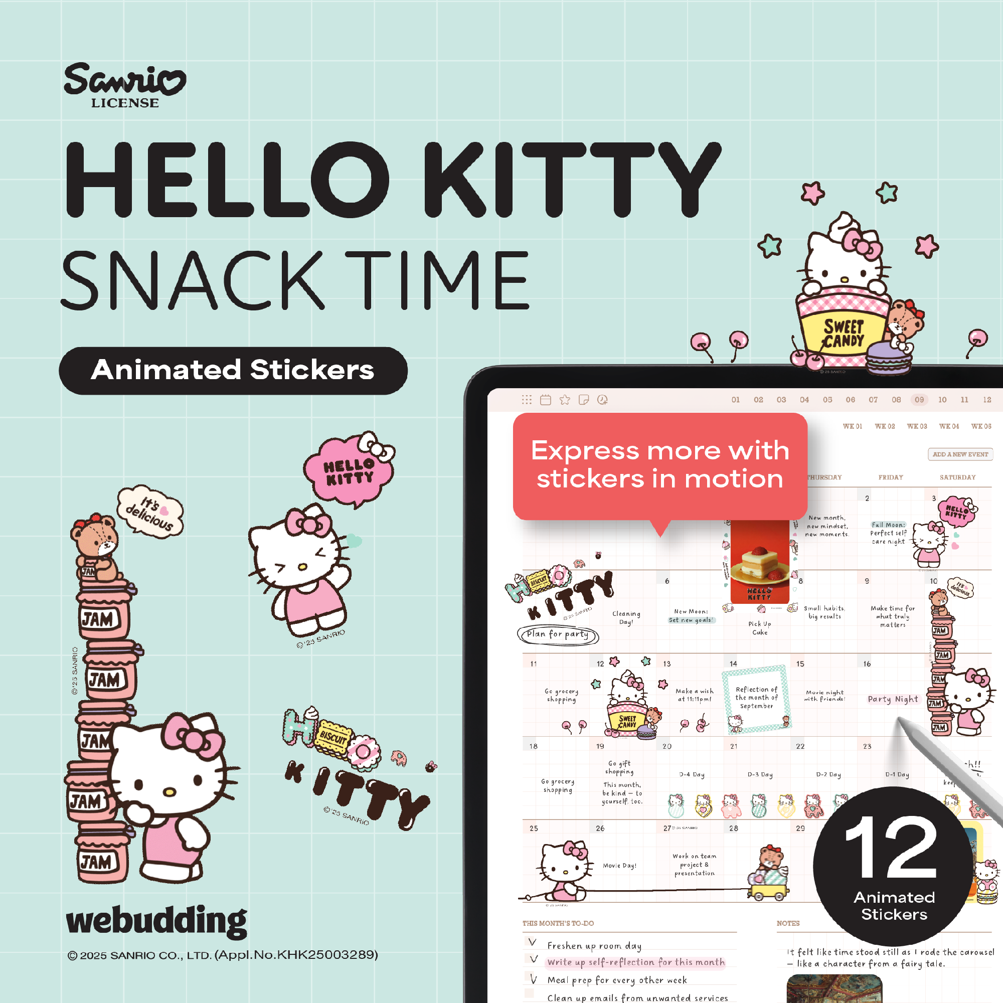 Timer Hello Kitty Sticker Hello Kitty Animated Sticker Pack | Webudding