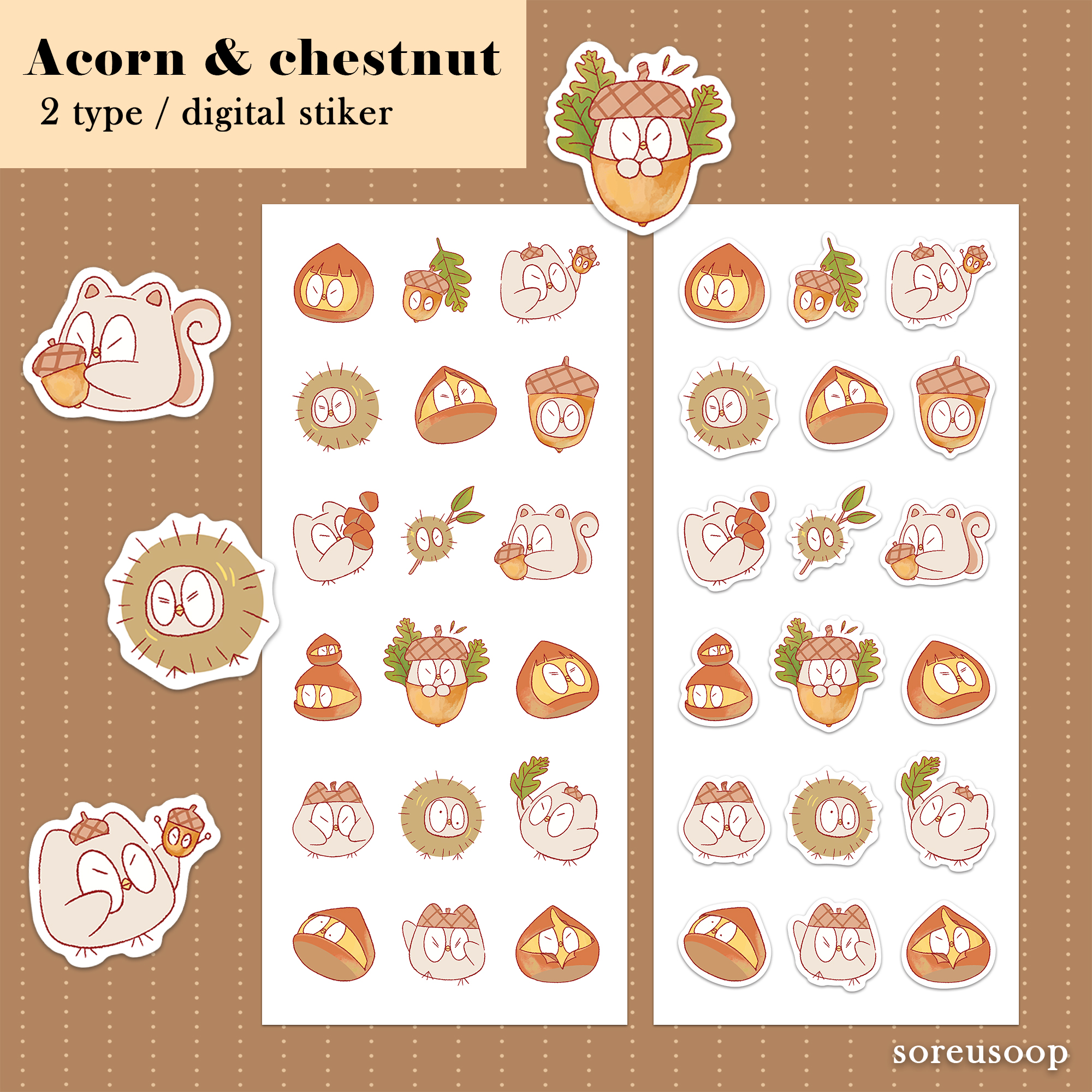 Acorn & chestnut | Webudding