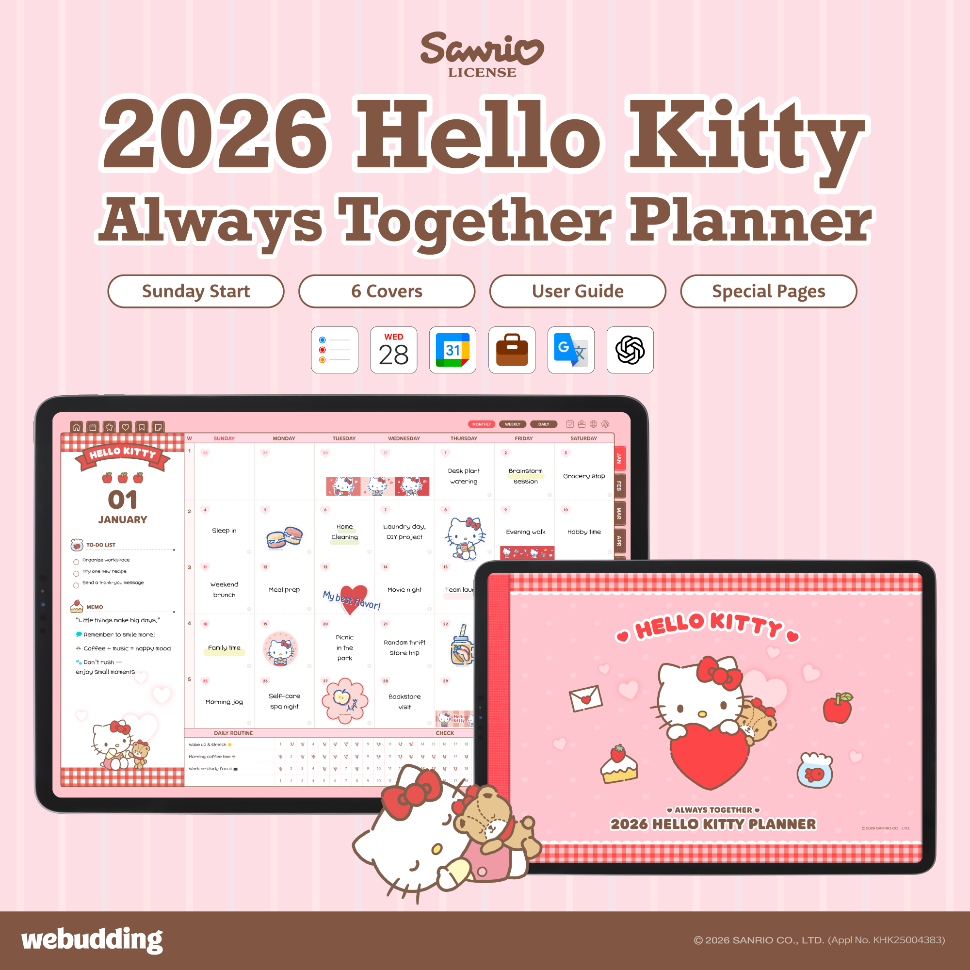 2026 Hello Kitty Always Together Planner | Webudding