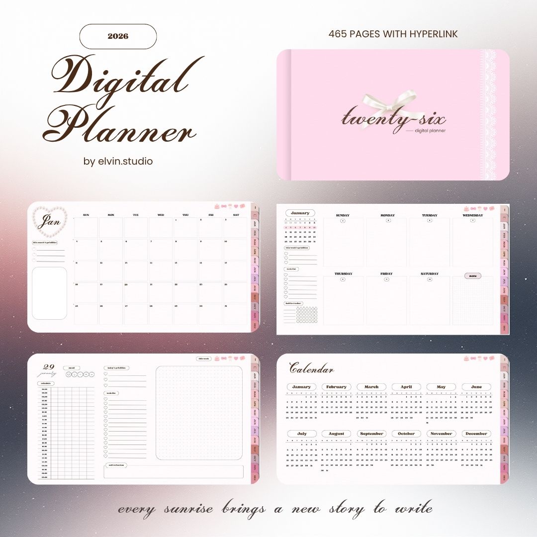 2026 First Digital Planner by elvin.studios | Webudding