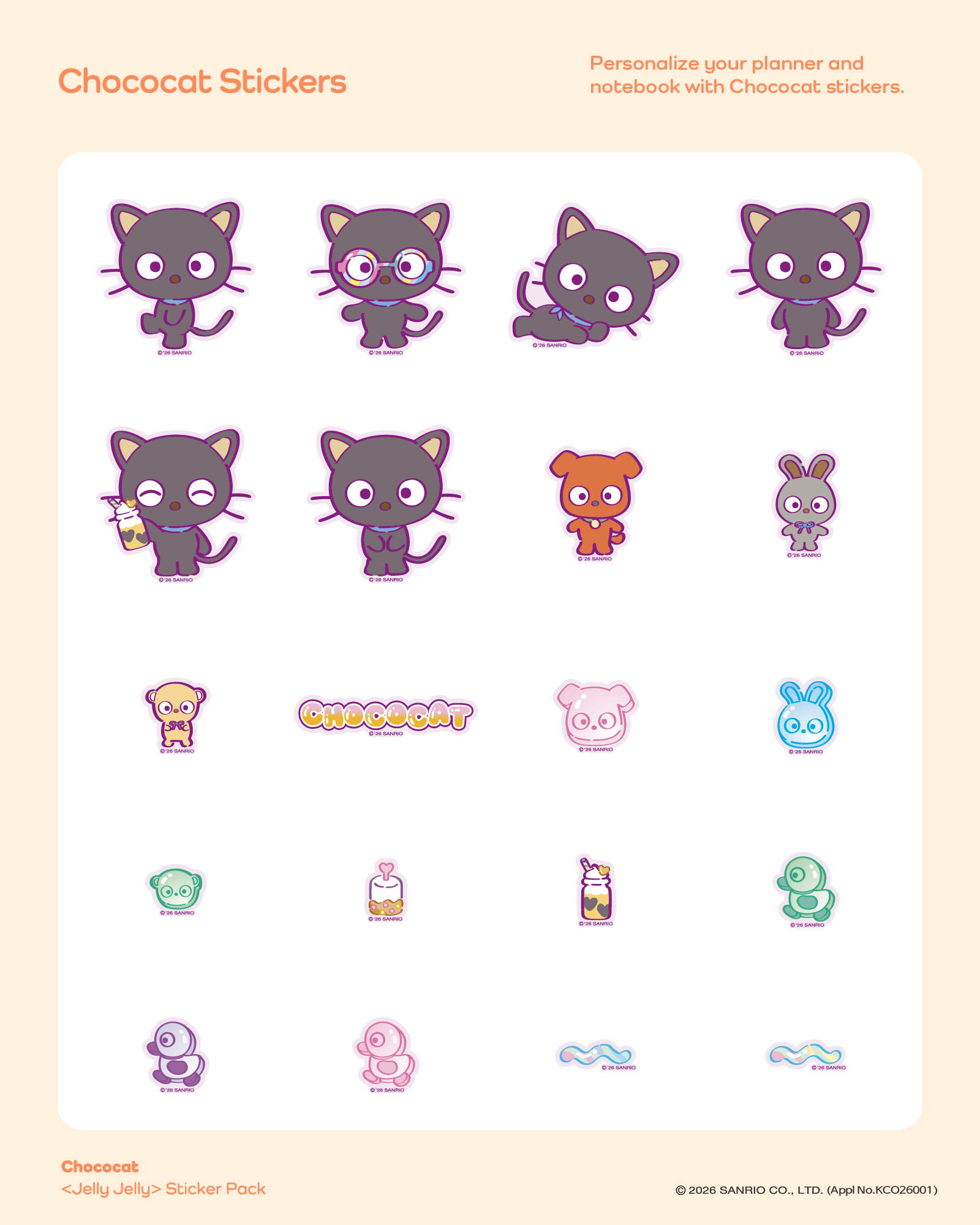 Chococat Cat Sticker Chococat Sticker Pack | Webudding