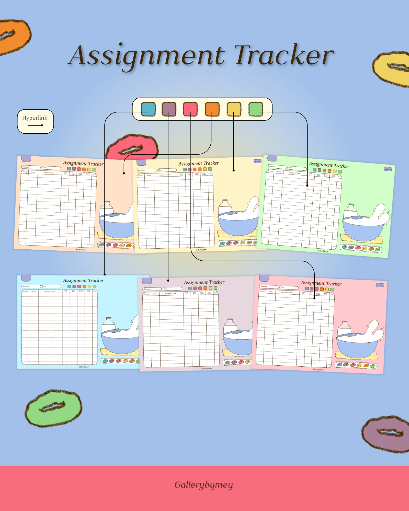 Assignment Crunch Book (digital assignment tracker + grade graph ...