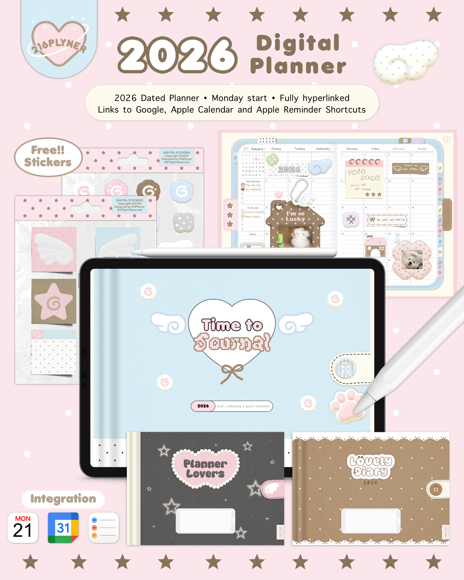 2026 Polka Dot Digital Planner | Webudding